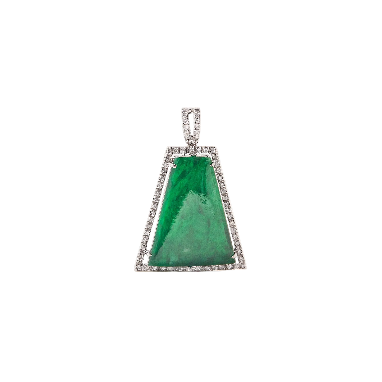 JADEITE AND DIAMOND PENDANT