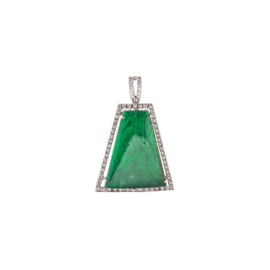 JADEITE AND DIAMOND PENDANT